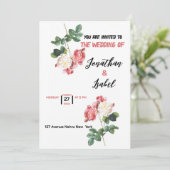 huwelijksuitnodiging kaart (Staand voorkant)