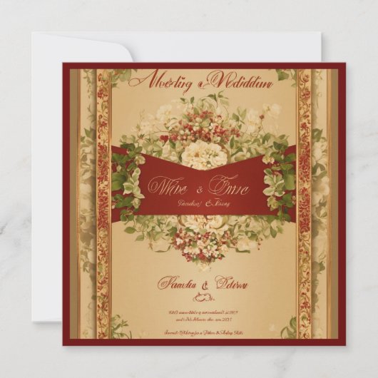 huwelijksuitnodiging kaart (Voorkant)