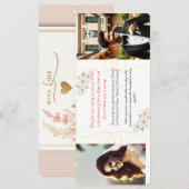 huwelijksuitnodiging kaart (Voorkant / Achterkant)