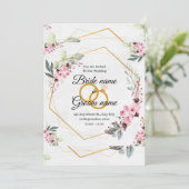 huwelijksuitnodiging kaart (Staand voorkant)