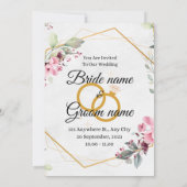 huwelijksuitnodiging kaart (Achterkant)