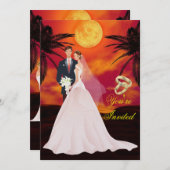 Huwelijksuitnodiging Kaart (Voorkant / Achterkant)