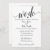 huwelijksuitnodiging kaart (Voorkant / Achterkant)