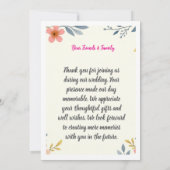 huwelijksuitnodiging kaart (Achterkant)