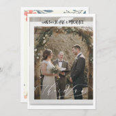 huwelijksuitnodiging kaart (Voorkant / Achterkant)