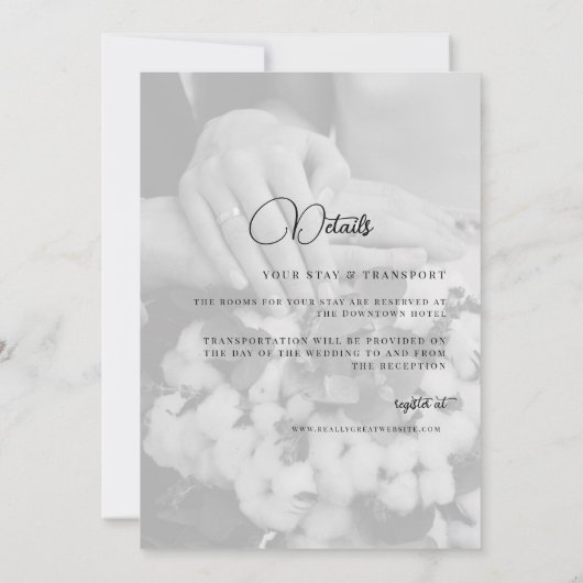 Huwelijksuitnodiging Kaart Fotocollage Uitnodiging (Achterkant)