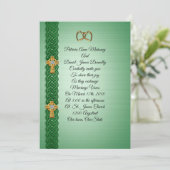 Huwelijksuitnodiging Keltisch Kruis Iers Kaart (Staand voorkant)