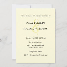 Huwelijksuitnodiging, Klassieke Huwelijksuitnodigi Kaart