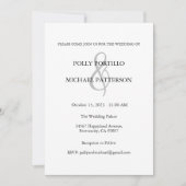 Huwelijksuitnodiging, Klassieke Huwelijksuitnodigi Kaart (Voorkant)