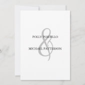 Huwelijksuitnodiging, Klassieke Huwelijksuitnodigi Kaart (Achterkant)