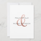 Huwelijksuitnodiging, Klassieke Huwelijksuitnodigi Kaart (Achterkant)