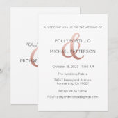 Huwelijksuitnodiging, Klassieke Huwelijksuitnodigi Kaart (Voorkant / Achterkant)