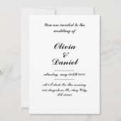 huwelijksuitnodiging, klassieke huwelijksuitnodigi kaart (Voorkant)