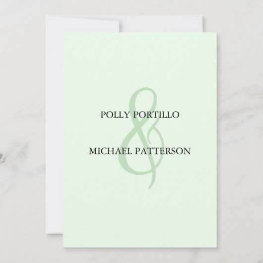 Huwelijksuitnodiging, Klassieke Huwelijksuitnodigi Kaart (Achterkant)