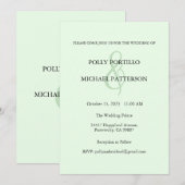 Huwelijksuitnodiging, Klassieke Huwelijksuitnodigi Kaart (Voorkant / Achterkant)