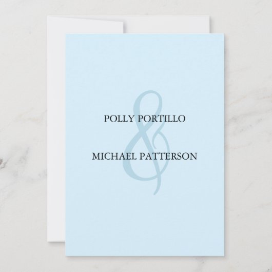 Huwelijksuitnodiging, Klassieke Huwelijksuitnodigi Kaart (Achterkant)