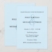 Huwelijksuitnodiging, Klassieke Huwelijksuitnodigi Kaart (Voorkant / Achterkant)