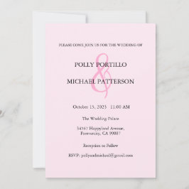 Huwelijksuitnodiging, Klassieke Huwelijksuitnodigi Kaart