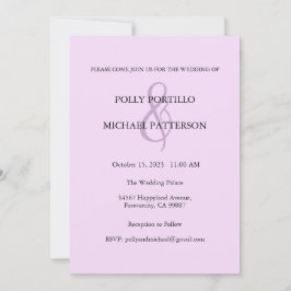 Huwelijksuitnodiging, Klassieke Huwelijksuitnodigi Kaart