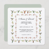 Huwelijksuitnodiging Kolibrie (Voorkant / Achterkant)