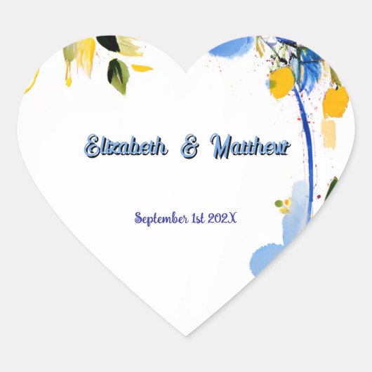 Huwelijksuitnodiging La Dolce Vita Hart Sticker (Voorkant)