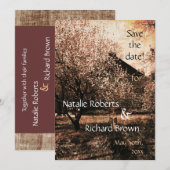 Huwelijksuitnodiging landelijke stijl kaart (Voorkant / Achterkant)