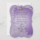 Huwelijksuitnodiging, Lavendel met Ivy aangepaste Kaart (Achterkant)