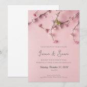 huwelijksuitnodiging, lente-uitnodiging kaart (Voorkant / Achterkant)