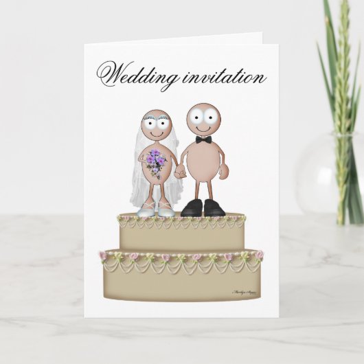 Huwelijksuitnodiging licht paar (Voorkant)