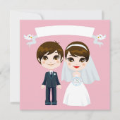 huwelijksuitnodiging lieftallig stel kaart (Voorkant)