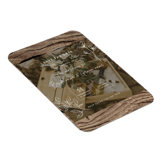 huwelijksuitnodiging magneet (Rechterzijde)