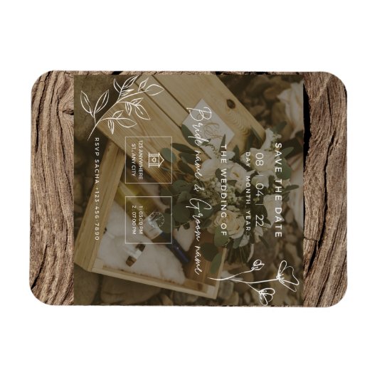 huwelijksuitnodiging magneet (Horizontaal)