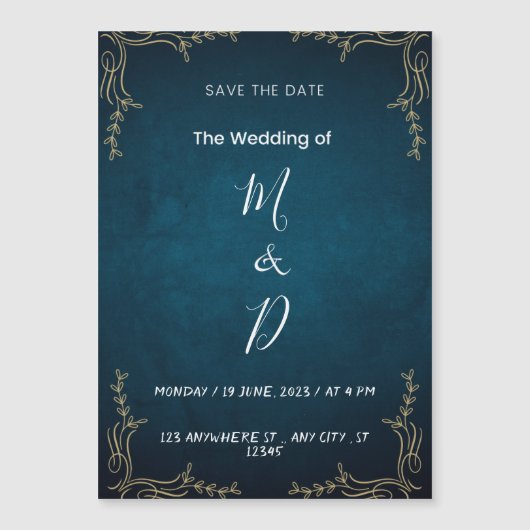 huwelijksuitnodiging magnetische uitnodiging (Voorkant)