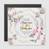 huwelijksuitnodiging magnetische uitnodiging (Voorkant / Achterkant)