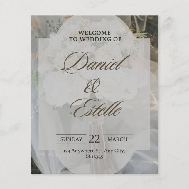 Huwelijksuitnodiging - masseer me om namen te vera (Voorkant)