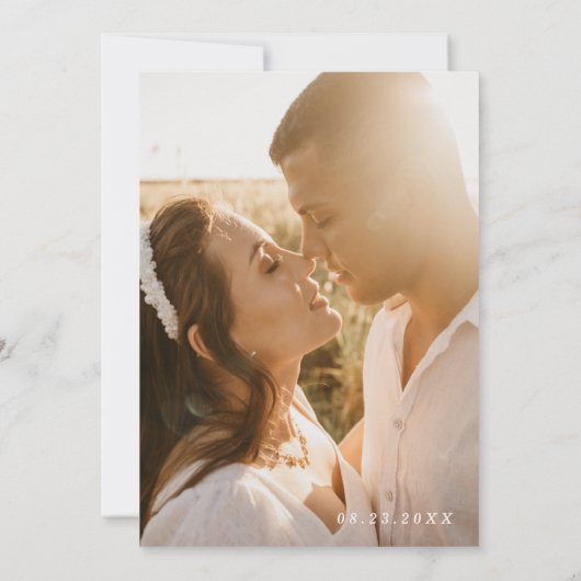 Huwelijksuitnodiging met Afbeelding, fotouitnodigi Kaart (Achterkant)