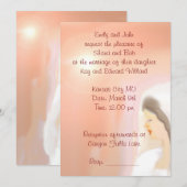 Huwelijksuitnodiging met bruidskunst kaart (Voorkant / Achterkant)