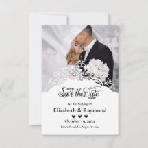 Huwelijksuitnodiging met eigen foto Save The Date