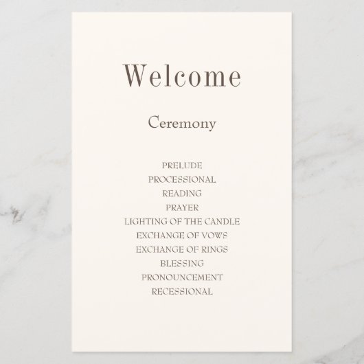 Huwelijksuitnodiging met Elegant Typografie progra (Achterkant)