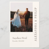 Huwelijksuitnodiging met Elegant Typografie progra (Voorkant)