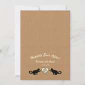 Huwelijksuitnodiging met Feestverlichting en Katte Kaart (Achterkant)