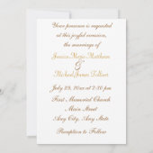 Huwelijksuitnodiging met Formele Varken Bruids Par Kaart (Achterkant)