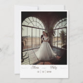 Huwelijksuitnodiging met foto kaart (Voorkant)