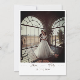 Huwelijksuitnodiging met foto kaart