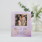 Huwelijksuitnodiging met foto van het koppel met e (Staand voorkant)