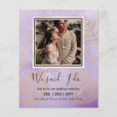 Huwelijksuitnodiging met foto van het koppel met e (Voorkant)