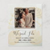 Huwelijksuitnodiging met foto van het koppel met e (Voorkant)