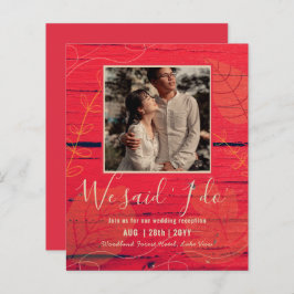 Huwelijksuitnodiging met foto van het koppel met e