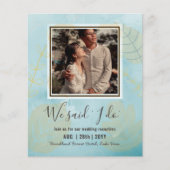 Huwelijksuitnodiging met foto van het paar voor ee (Voorkant)