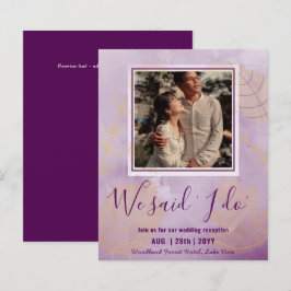 Huwelijksuitnodiging met foto van het paar voor ee